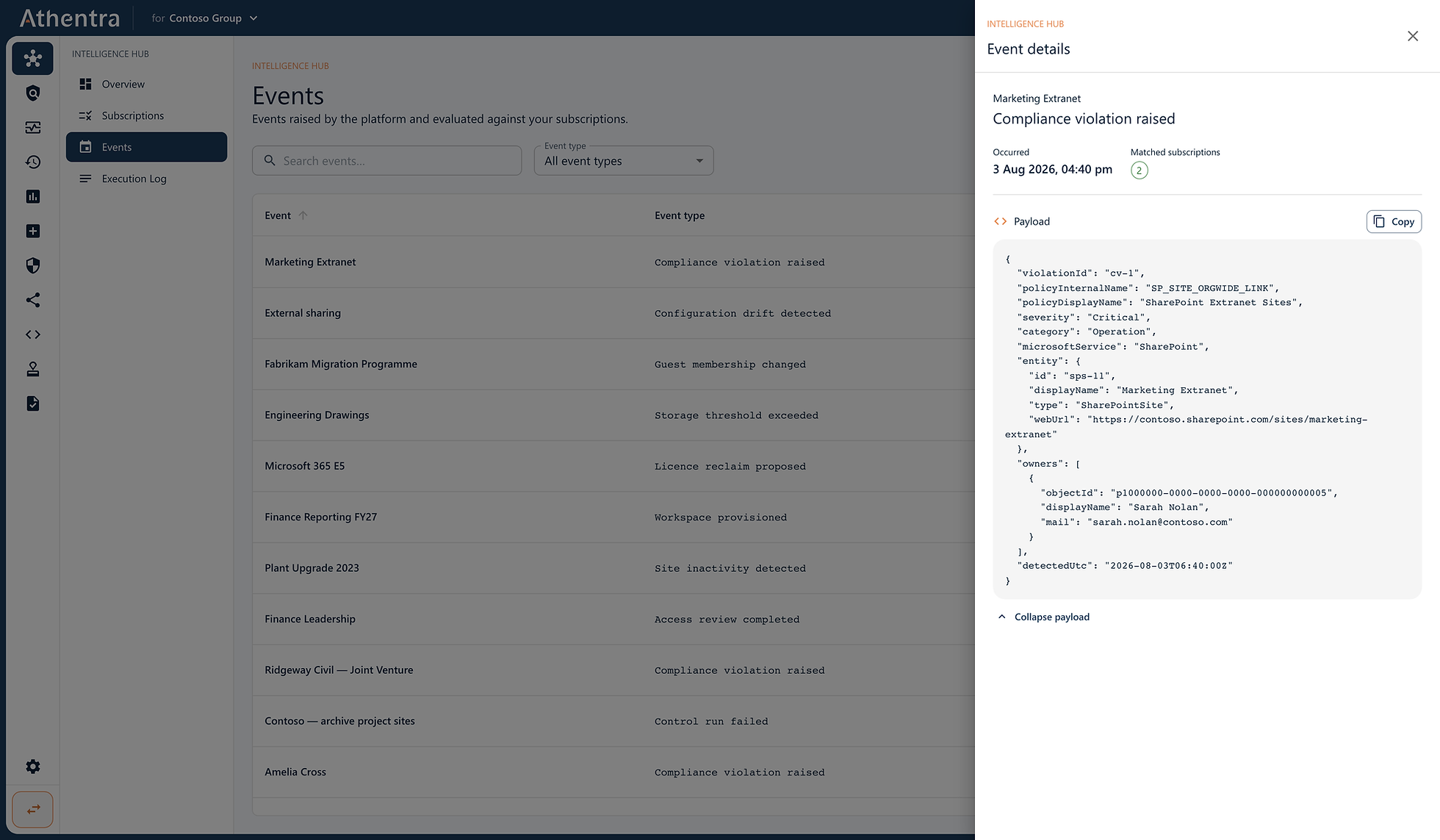 Every event keeps its payload, so you can see the exact fields a filter reads before you write one.